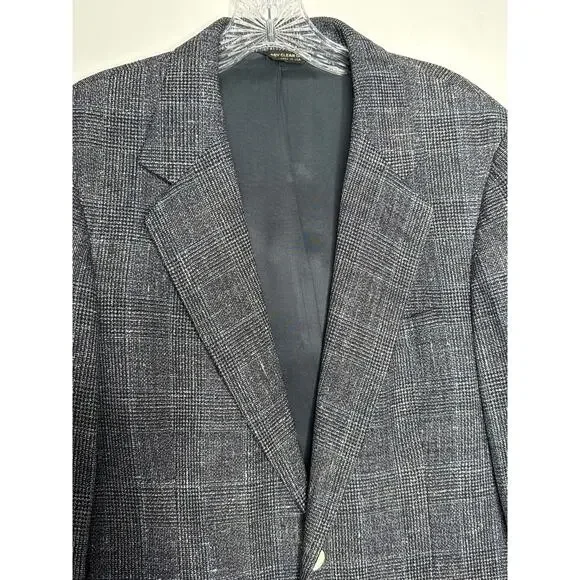 Vintage Barrister for Wallachs Pure Silk Tweed Blazer Made in USA large